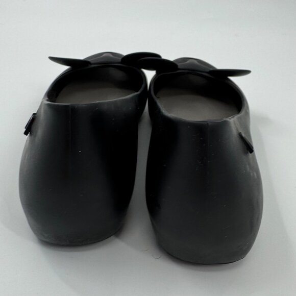 Melissa Mickey & Minnie Mouse Black Peep Toe Flats - Womens Size 5 - Picture 8 of 10